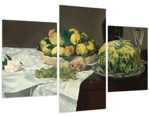 Slika - Edouard Manet, Still Life with Melon and Peaches, reprodukcije (90x60 cm)