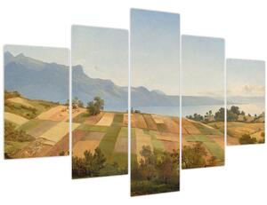 Slika - Alexandre Calame, Swiss Landscape, reprodukcije (150x105 cm)