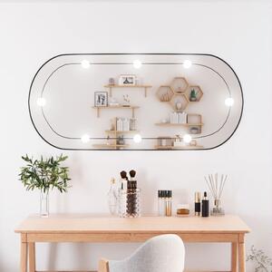 VidaXL Zidno ogledalo s LED svjetlima 45 x 100 cm stakleno ovalno