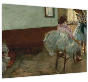 Staklena slika - Edgar Degas, The Dance Lesson, reprodukcije (70x50 cm)