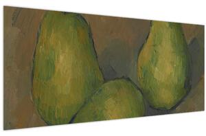 Slika - Paul Cézanne, Three Pears, reprodukcije (120x50 cm)