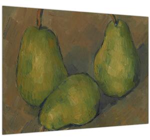 Staklena slika - Paul Cézanne, Three Pears, reprodukcije (70x50 cm)