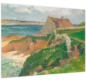 Staklena slika - Henri Moret, The Island of Raguenez, Brittany, reprodukcije (70x50 cm)