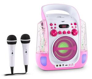 Auna Kara Liquida, karaoke sustav, CD, USB , MP3, fontana, LED, 2 x mikrofon, prijenosni