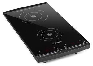 Klarstein VariCook Slim, indukcijska ploča za kuhanje, 2 ploče, 2900 W, 60-240 °C, crna boja
