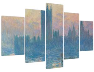 Slika - Claude Monet, The Houses of Parliament, Sunset, reprodukcije (150x105 cm)