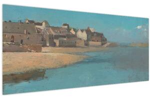 Slika - Odilon Redon, Village by the Sea in Brittany, reprodukcije (120x50 cm)