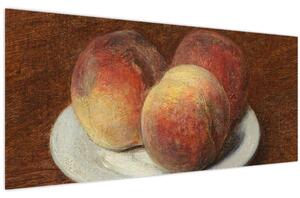 Slika - Henri Fantin-Latour, Three Peaches on a Plate, reprodukcije (120x50 cm)