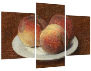 Slika - Henri Fantin-Latour, Three Peaches on a Plate, reprodukcije (90x60 cm)