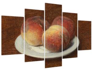 Slika - Henri Fantin-Latour, Three Peaches on a Plate, reprodukcije (150x105 cm)