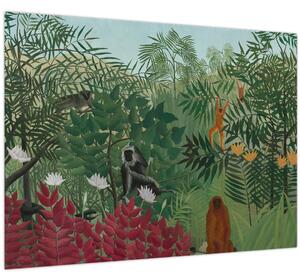 Slika - Henri Rousseau, Tropical Forest with Monkeys, reprodukcije (70x50 cm)