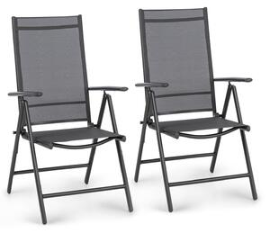 Blumfeldt London Lite, set od 2 sklopive stolice, 56,5 x 107 x 68 cm, ComfortMesh, aluminij