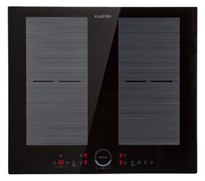 Klarstein Delicatessa 60, indukcijska ploča za kuhanje, 4 zone, 7000 W, staklokeramička, crna