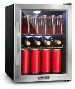 Klarstein Beersafe M, hladnjak, C, LED, 2 metalne rešetkaste police, staklena vrata, crni