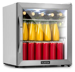 Klarstein Beersafe L Crystal White, hladnjak, E, LED, 2 metalne rešetkaste police, staklena vrata, bijeli