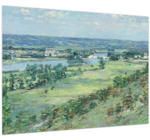 Staklena slika - Theodore Robinson, The Valley of the Seine, From the Hills of Giverny, reprodukcije (70x50 cm)