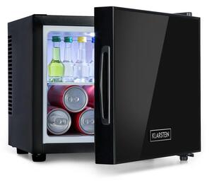Klarstein Frosty, mini hladnjak, energetska klasa A, staklena vrata s efektom zrcala, 10 L, crni