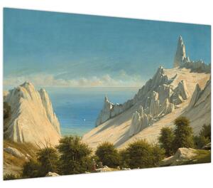 Slika - Georg Emil Libert, View of Sommerspiret, the Cliffs of Møn, reprodukcije (90x60 cm)