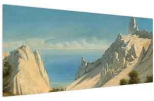 Slika - Georg Emil Libert, View of Sommerspiret, the Cliffs of Møn, reprodukcije (120x50 cm)