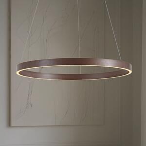 Lucande Yonam LED viseća svjetiljka, Ø 80 cm, 1 žarulja, smeđa, CCT, prigušiva, Smeđa / hrđa, Dnevni boravak/blagovaonica, Metal