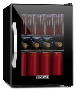 Klarstein Beersafe M Onyx, hladnjak, C, LED, 2 metalne rešetkaste police, staklena vrata, onyx