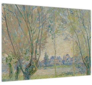 Staklena slika - Claude Monet, Woman Seated under the Willows, reprodukcije (70x50 cm)