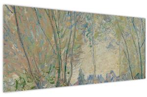 Slika - Claude Monet, Woman Seated under the Willows, reprodukcije (120x50 cm)