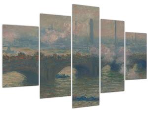 Slika - Claude Monet, Waterloo Bridge, Gray Day, reprodukcije (150x105 cm)