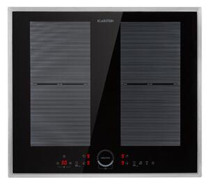 Klarstein Delicatessa 60 Prime, indukcijska ploča za kuhanje, 4 zone, 7000 W, timer, crna