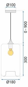 Privjesak stropna svjetiljka Staklo APP310-1CP LOFT