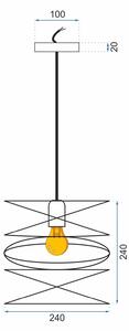 Stropna svjetiljka Viseći metalni potkrovlje APP201-1CP