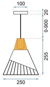 Stropna svjetiljka Viseći skandinavski metal APP226-1CP