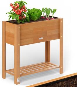Povišena vrtna gredica od akacije s prostorom za pohranu 68 × 30 × 75 cm