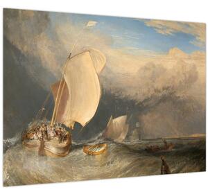 Slika - William Turner, Fishing Boats with Hucksters Bargaining for Fish, reprodukcije (70x50 cm)