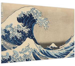 Slika - Katsushika Hokusai, Under the Wave off Kanagawa, reprodukcije (90x60 cm)