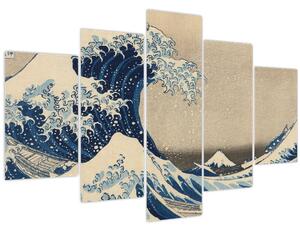 Slika - Katsushika Hokusai, Under the Wave off Kanagawa, reprodukcije (150x105 cm)