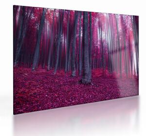 Staklena slika roza gozda (70x50 cm)