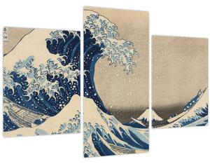 Slika - Katsushika Hokusai, Under the Wave off Kanagawa, reprodukcije (90x60 cm)