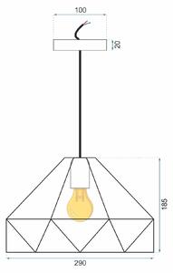 Stropna viseća svjetiljka metalna bijela APP237-1CP