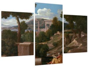 Slika - Nicolas Poussin, Landscape with Saint John on Patmos, reprodukcije (90x60 cm)