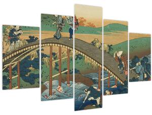 Slika - Katsushika Hokusai, Ariwara no Narihirafrom the series One Hundred, Poems Explained by the Nurse (Hyakunin isshu uba ga etoki), reprodukcije (150x105 cm)