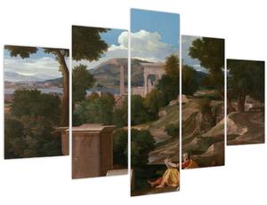 Slika - Nicolas Poussin, Landscape with Saint John on Patmos, reprodukcije (150x105 cm)