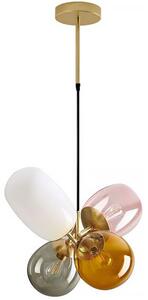 Viseča stropna svjetiljka višebojno staklo APP436-4C