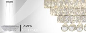 Viseča stropna svjetiljka Crystal LED 102W Daljinski upravljač APP417-CP