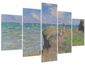 Slika - Claude Monet, Cliff Walk at Pourville, reprodukcije (150x105 cm)