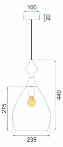 Staklena stropna svjetiljka led Amber APP432-1CP
