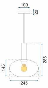 Stropna viseća staklena svjetiljka Zelena APP465-1CP