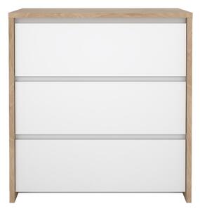 Bijela/u prirodnoj boji komoda u dekoru hrasta 80x84x48 cm Next – Tvilum