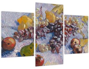 Slika - Vincent van Gogh, Grapes, Lemons, Pears, and Apples, reprodukcije (90x60 cm)