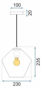 Staklena stropna svjetiljka APP439-1CP APP440-1CP